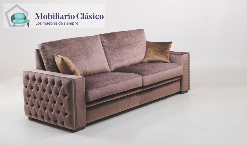 Sofá clásico en 4, 3, 2 y 1 Plazas, disponible tambien con chaiselongue y rinconera Ref MCPT13100