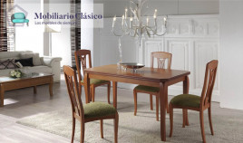 Mesa de Comedor extensible clásica en madera de Haya Ref MCR77000