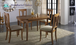 Mesa de Comedor extensible clásica en madera de Haya Ref MCR76000