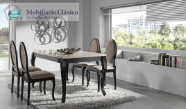 Mesa de Comedor extensible con patas en madera de Haya Ref MCR55000