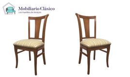 Silla clásica de comedor fabricada en madera de haya