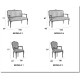 Sofá y sillón con respaldo rejilla fabricado en madera Ref MCBU79000