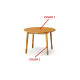 Mesa redonda fabricada en madera de Pino Ref MCJI10003